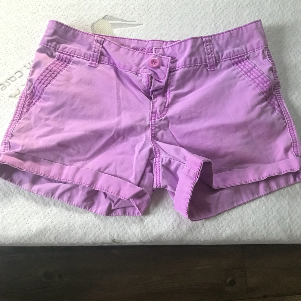Maurice’s purple shorts